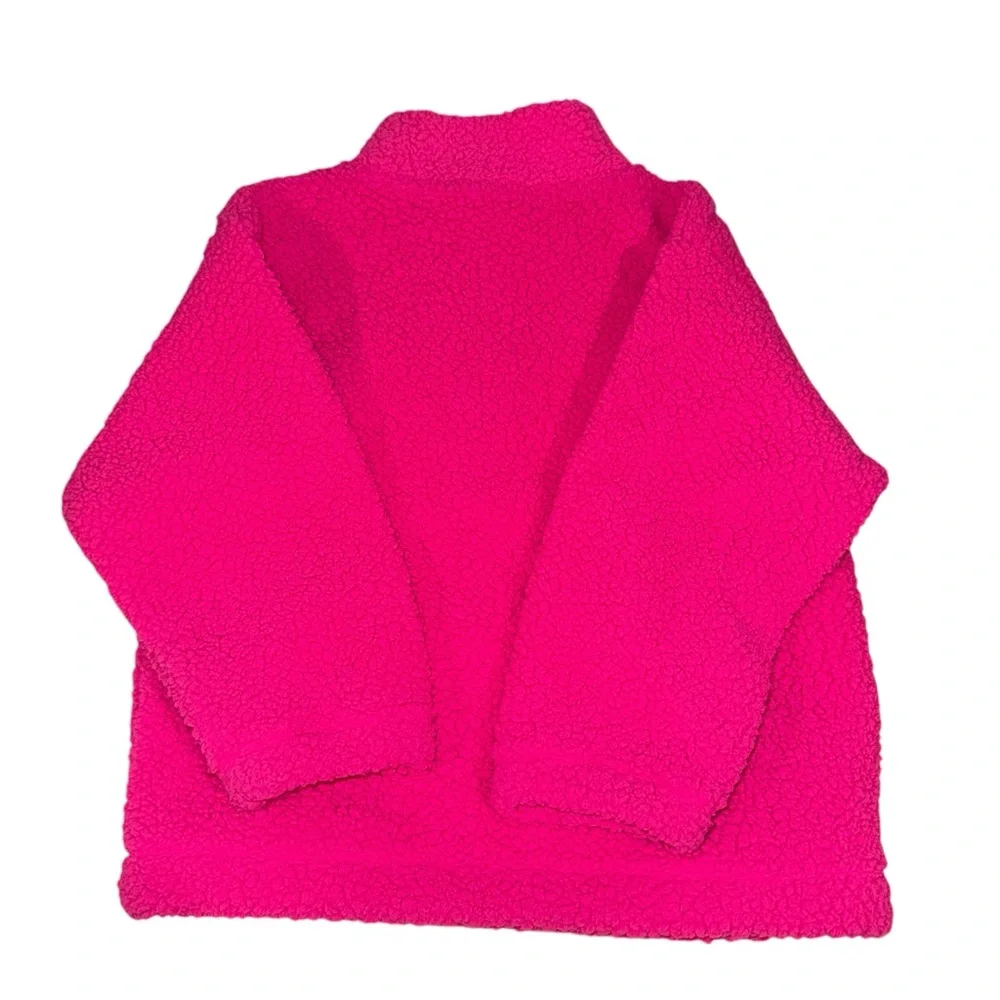 Baby GAP Fleece Pullover Zipper Front Hot Pink Size 5 Toddler